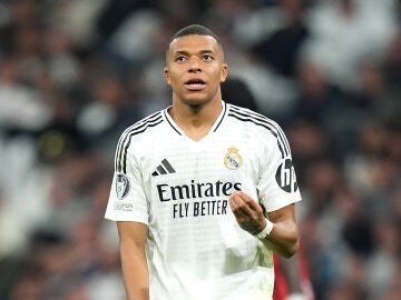 Mbappé durante un partido del Real Madrid