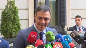 Pedro Sánchez en el Patio del Congreso