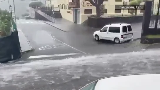 Fuertes lluvias en La Palma Fuertes lluvias en La Palma