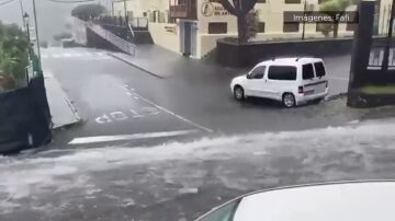 Fuertes lluvias en La Palma 