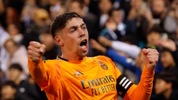 Fede Valverde celebra con rabia su gol ante el Leganés