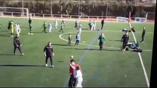 Una madre irrumpe en un partido de alevines en Granada y propina una bofetada al árbitro Una madre irrumpe en un partido de alevines en Granada y propina una bofetada al árbitro