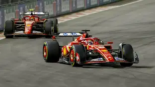 Leclerc, perseguido por Sainz en Las Vegas Leclerc, perseguido por Sainz en Las Vegas