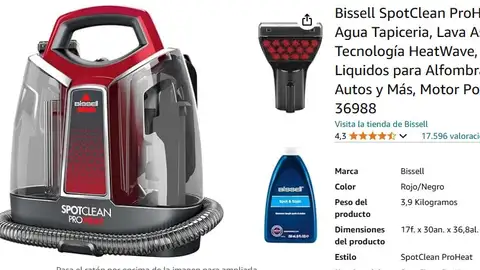 Aspirador de agua para tapicería Bissell SpotClean ProHeat Aspirador de agua para tapicería Bissell SpotClean ProHeat