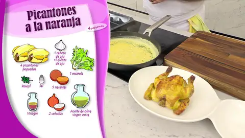 Ingredientes Picantones a la naranja Ingredientes Picantones a la naranja