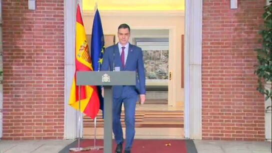 Declaraci&oacute;n institucional de Pedro S&aacute;nchez