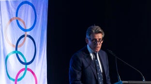 Sebasti&aacute;n Coe, en un acto en Melbourne