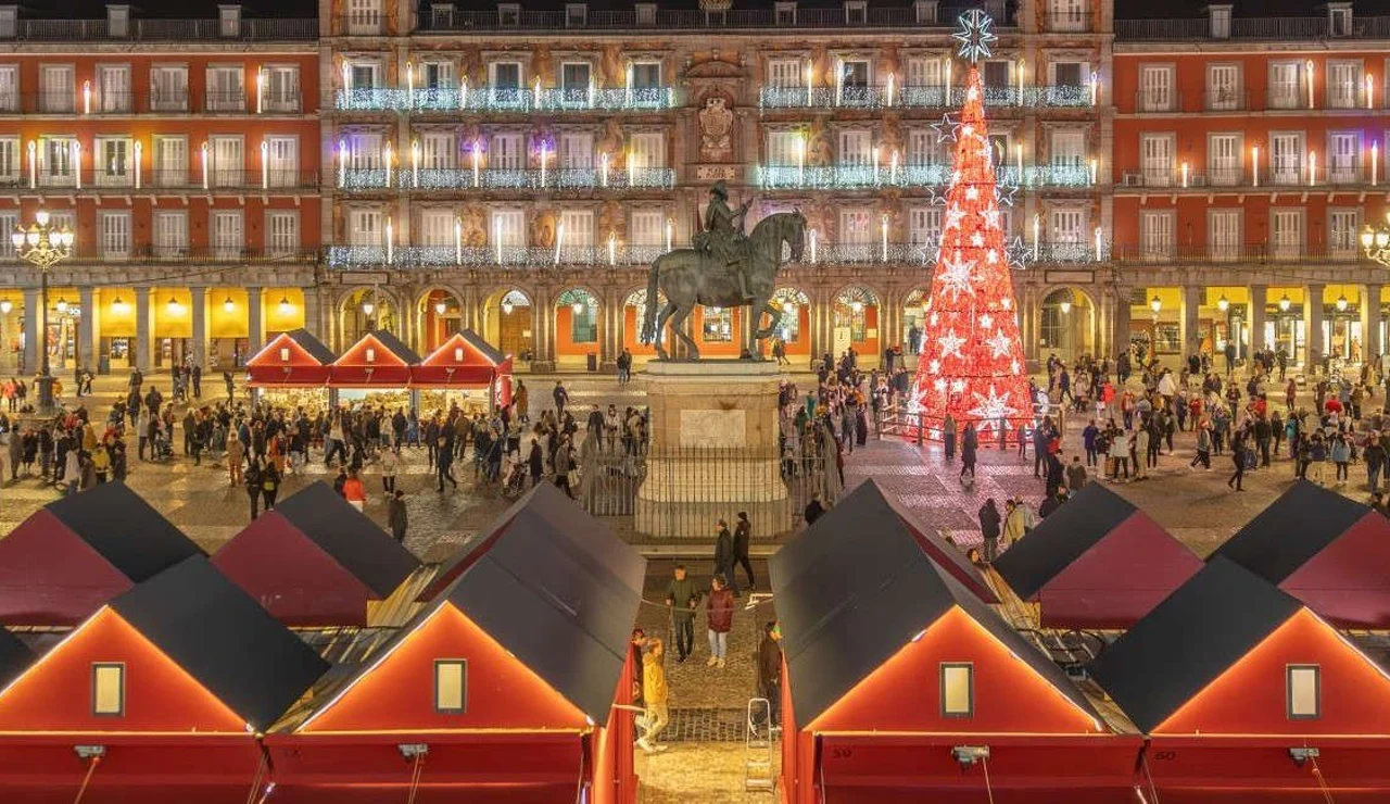 Plaza Mayor de Madrid en Navidad