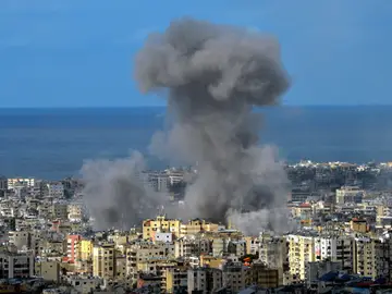 Ataque aéreo israelí en el sur de Beirut (Líbano) en 2024 Ataque aéreo israelí en el sur de Beirut (Líbano) en 2024
