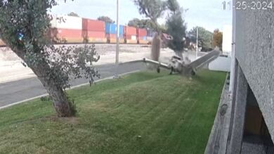 VIDEO: Una avioneta se estrella contra un árbol tras perder el control en California