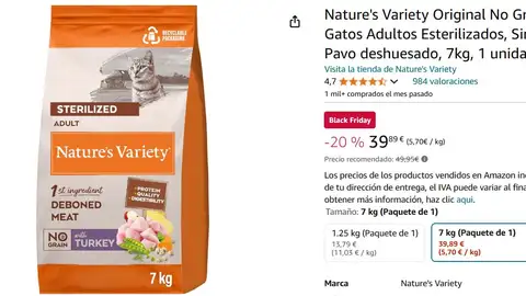 Pienso para gatos Nature s Variety Pienso para gatos Nature s Variety