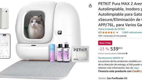 Arenero automático gatos PETKIT Arenero automático gatos PETKIT
