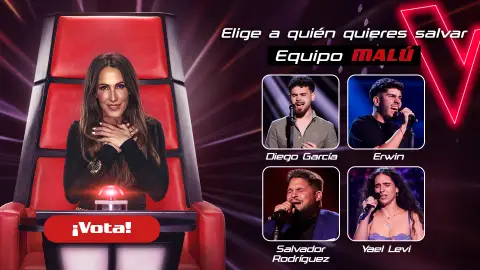 Votaciones equipo Malú redes Votaciones equipo Malú redes