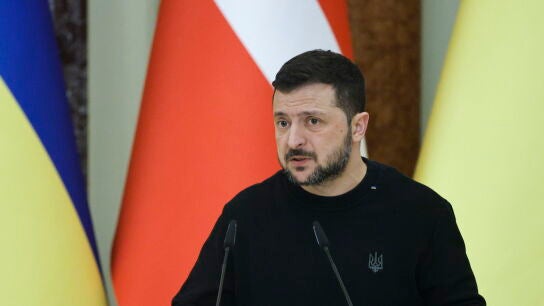 Imagen de archivo del presidente ucraniano, Volod&iacute;mir Zelenski