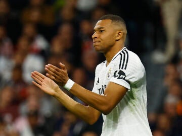 Kylian Mbappé, en un partido del Real Madrid