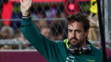 Fernando Alonso, en el trazado de Losail