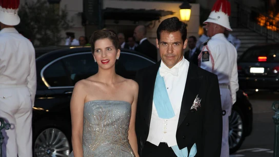 Margarita Vargas y Luis Alfonso de Borbón en la boda de Alberto de Mónaco y Charlene en 2011 Margarita Vargas y Luis Alfonso de Borbón en la boda de Alberto de Mónaco y Charlene en 2011