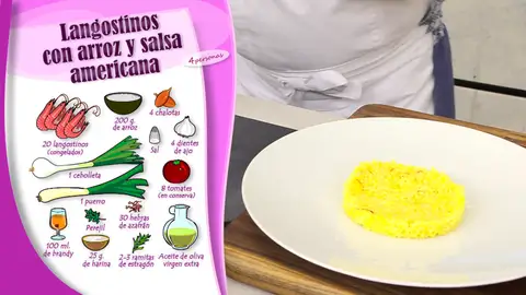 Ingredientes Langostinos con arroz y salsa americana Ingredientes Langostinos con arroz y salsa americana