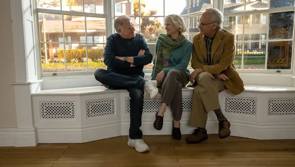 Robert Zemeckis, Tom Hanks y Robin Wright rodando Here Robert Zemeckis, Tom Hanks y Robin Wright rodando Here