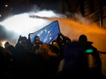 Protestas frente al Parlamento en Tiflis, Georgia