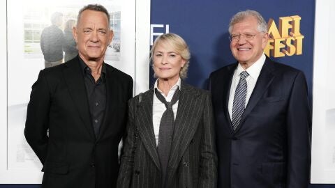Tom Hanks, Robert Zemeckis y Robin Wright presentan Here