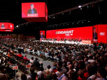 El presidente del Gobierno, Pedro Sánchez, durante el 41 Congreso Federal del PSOE reunido en Sevilla