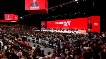 El presidente del Gobierno, Pedro Sánchez, durante el 41 Congreso Federal del PSOE reunido en Sevilla