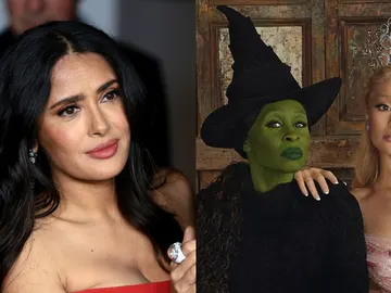 Salma Hayek, Cynthia Erivo y Ariana Grande en Wicked Salma Hayek, Cynthia Erivo y Ariana Grande en Wicked