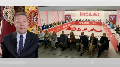 Emiliano García- Page en Espejo Público. Emiliano García- Page en Espejo Público.