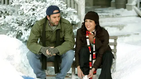 Scott Patterson y Lauren Graham, Luke y Lorelai en Las chicas Gilmore Scott Patterson y Lauren Graham, Luke y Lorelai en Las chicas Gilmore