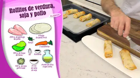 Ingredientes Rollitos de verdura, soja y pollo Ingredientes Rollitos de verdura, soja y pollo