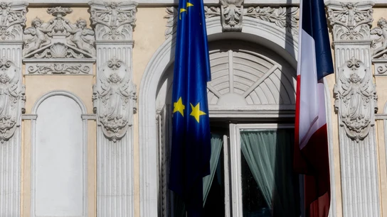 Banderas de Europa y Francia Banderas de Europa y Francia