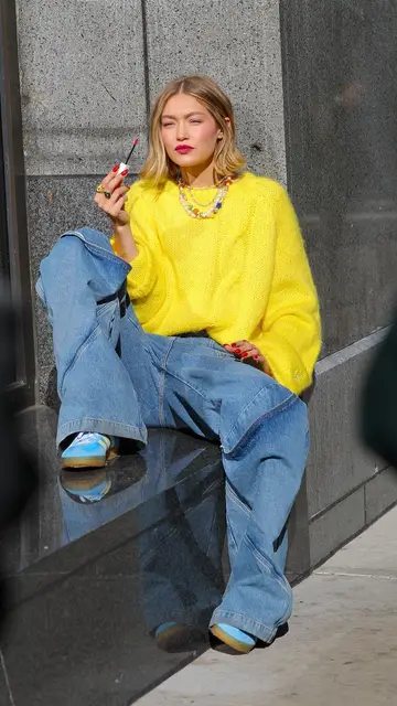 Gigi Hadid en una sesión de fotos en Nueva York Gigi Hadid en una sesión de fotos en Nueva York