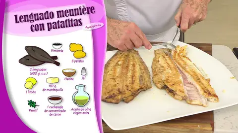 Ingredientes Lenguado Meunière con patatitas Ingredientes Lenguado Meunière con patatitas