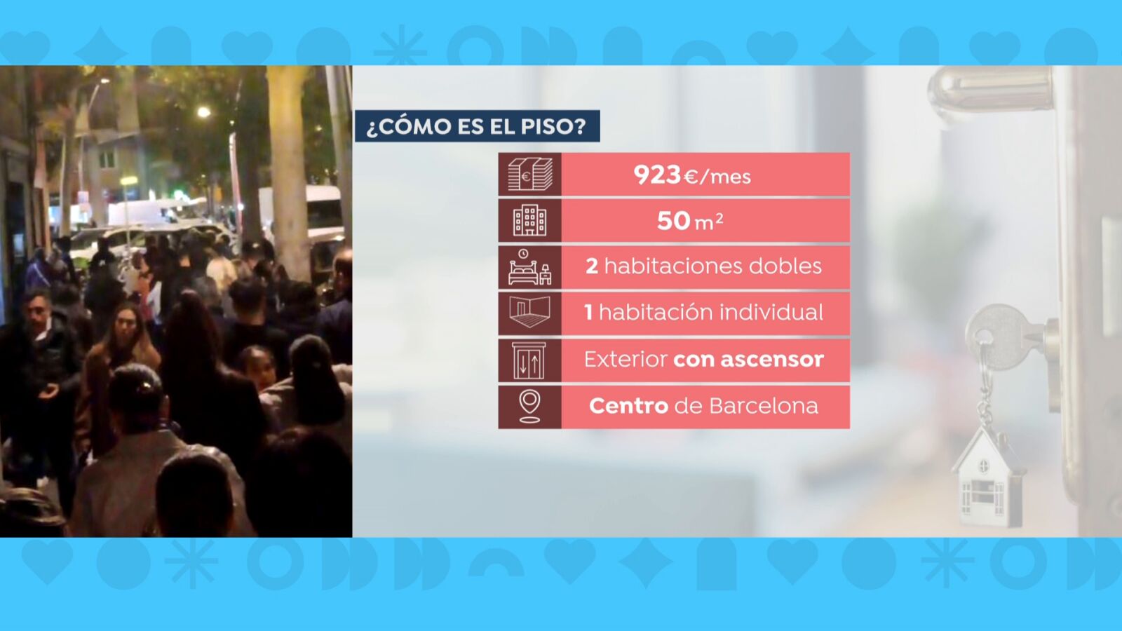 Colas de cien personas para ver un piso en Barcelona para alquilar: “Lo enseñaron en grupos de diez y las habitaciones ni siquiera tenían luz”