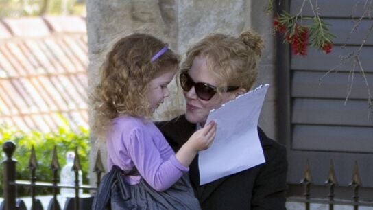 Nicole Kidman con su hija Faith en 2014