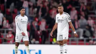 Bellingham y Mbappé durante el Athletic - Real Madrid de la jornada 19 Bellingham y Mbappé durante el Athletic - Real Madrid de la jornada 19