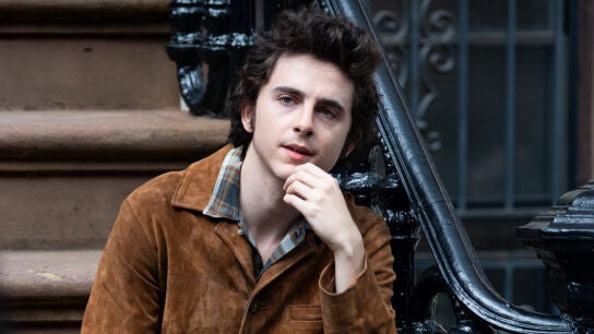 Timoth&eacute;e Chalamet como Bob Dylan en A Complete Unknown