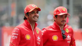 Carlos Sainz y Charles Leclerc durante esta temporada Carlos Sainz y Charles Leclerc durante esta temporada