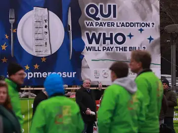 Protesta de agricultores con el acuerdo con Mercosur Protesta de agricultores con el acuerdo con Mercosur