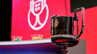 El trofeo de la Copa del Rey en un sorteo El trofeo de la Copa del Rey en un sorteo
