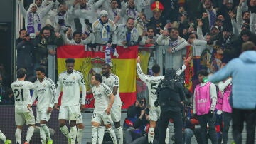 Jude Bellingham celebra su gol ante la Atalanta