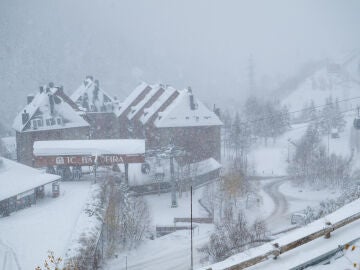 Baqueira en que el temporal de nieve 