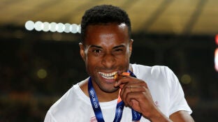 El atleta portugu&eacute;s Nelson &Eacute;vora en 2018