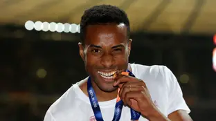 El atleta portugués Nelson Évora en 2018 El atleta portugués Nelson Évora en 2018