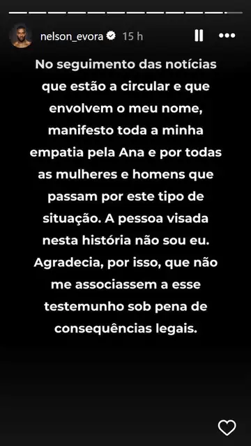 Comunicado de Nelson Évora Comunicado de Nelson Évora