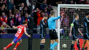 Julián Alvaréz celebra su gol ante el Slovan Bratislava Julián Alvaréz celebra su gol ante el Slovan Bratislava