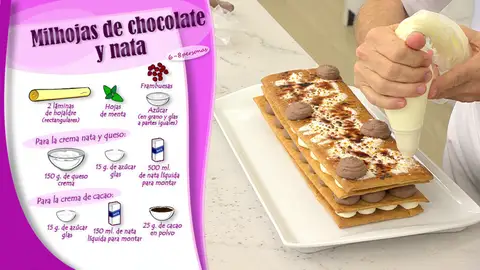 Ingredientes Milhojas de chocolate y nata Ingredientes Milhojas de chocolate y nata