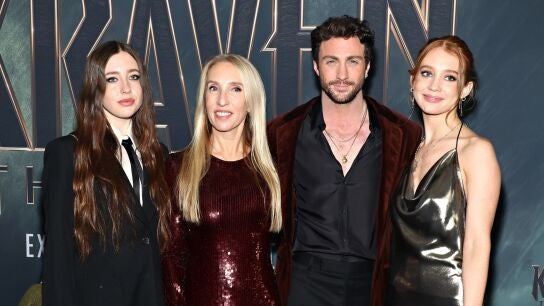 Angelica Jopling, Sam Taylor-Johnson, Aaron Taylor-Johnson y Jessie Jopling