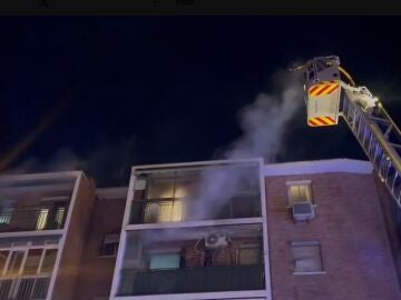 Incendio de una vivienda en Carabanchel
